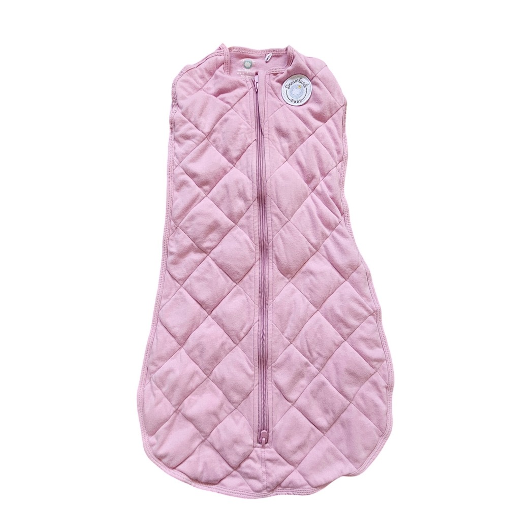 Dreamland Baby Weighted Swaddle Sleep Sack Small 0-6M 8-16lbs Mauve Pink Quilted
